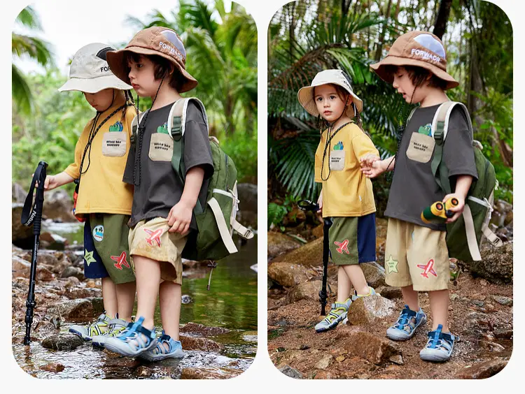 Boys' Dudu Jia Printed Shorts Set Olive Navy — feature 26