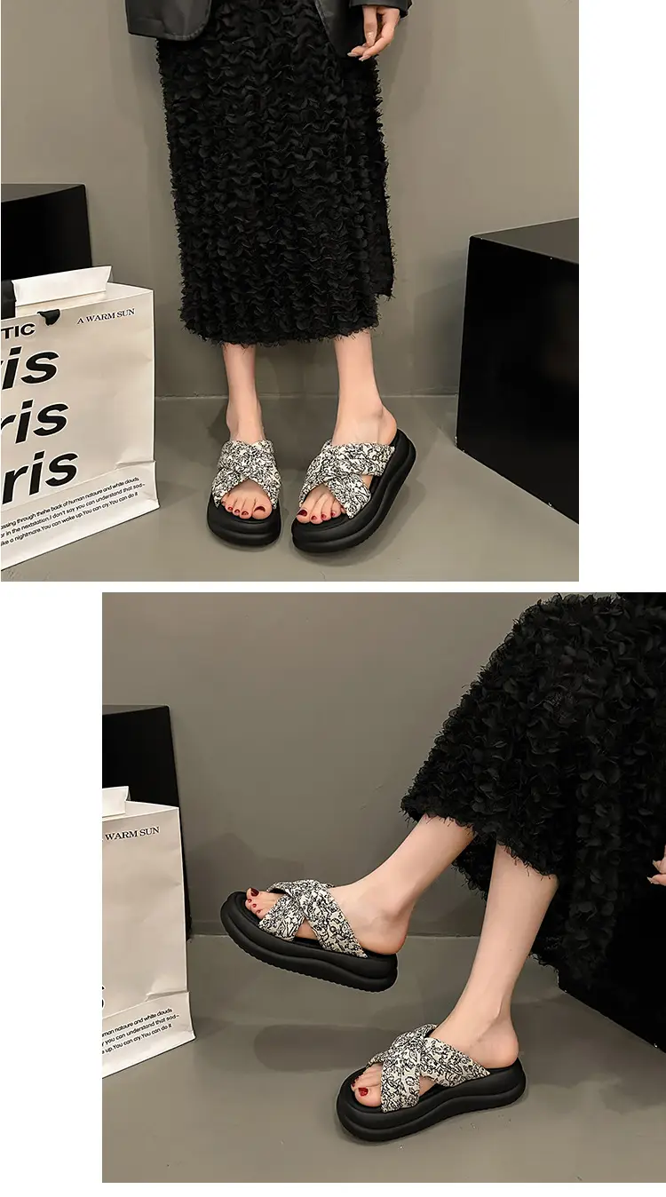New Chinese Style Women Sandals Platform Thick Bottom Beach Slippers — feature 9