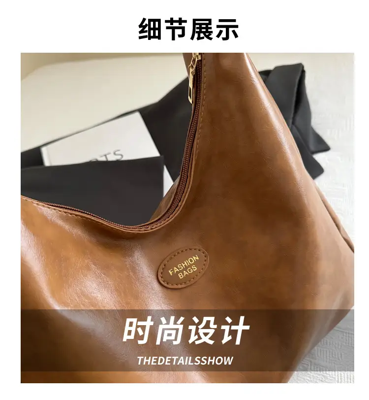 Brown Leather Shoulder Bag for Women 2025 Commuter — feature 3