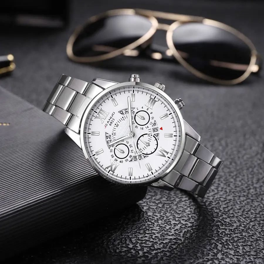 Men's Rose Gold Chronograph Watch with Black Dial — feature 17