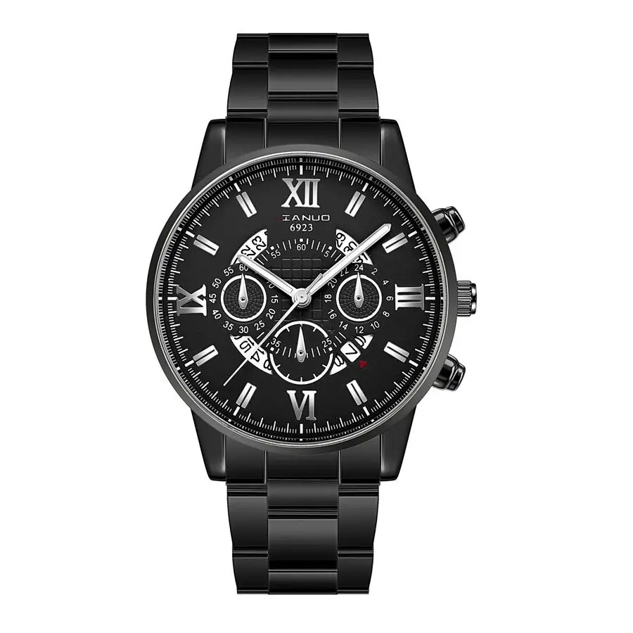 Men's Rose Gold Chronograph Watch with Black Dial — feature 27