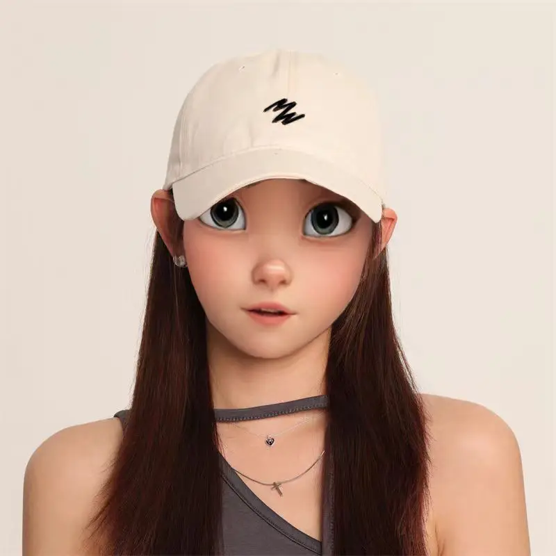 Summer Korean Baseball Cap for Men Women White - Image 10