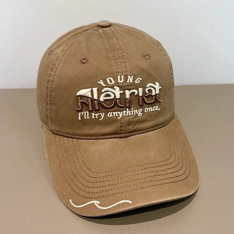 Trendy Embroidered Baseball Cap Brown Unisex 2024 — feature 12