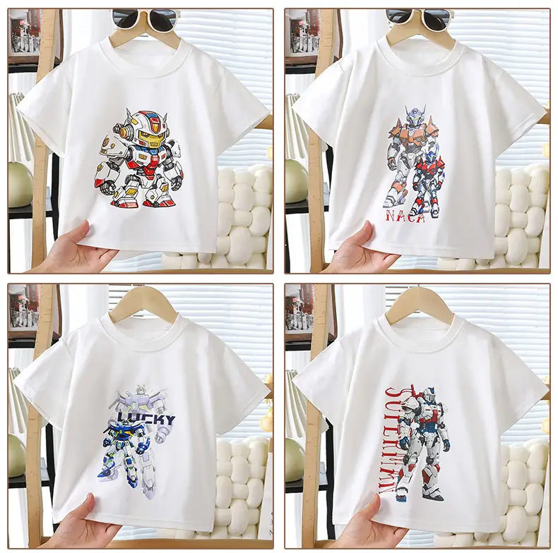 Boy's Graphic T-Shirt Grey Summer Loose Fit — feature 10