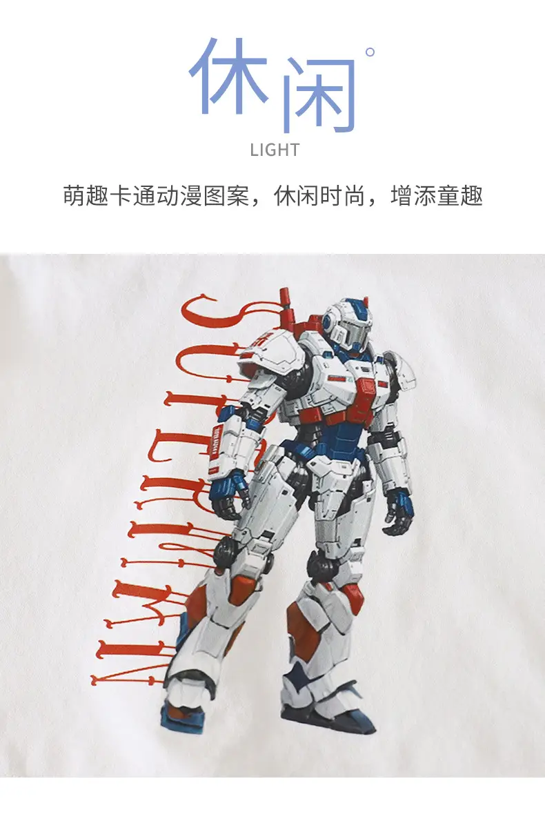 Boy's Graphic T-Shirt Grey Summer Loose Fit — feature 5