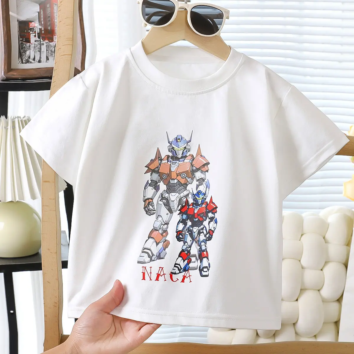 Boy's Graphic T-Shirt Grey Summer Loose Fit - Image 2