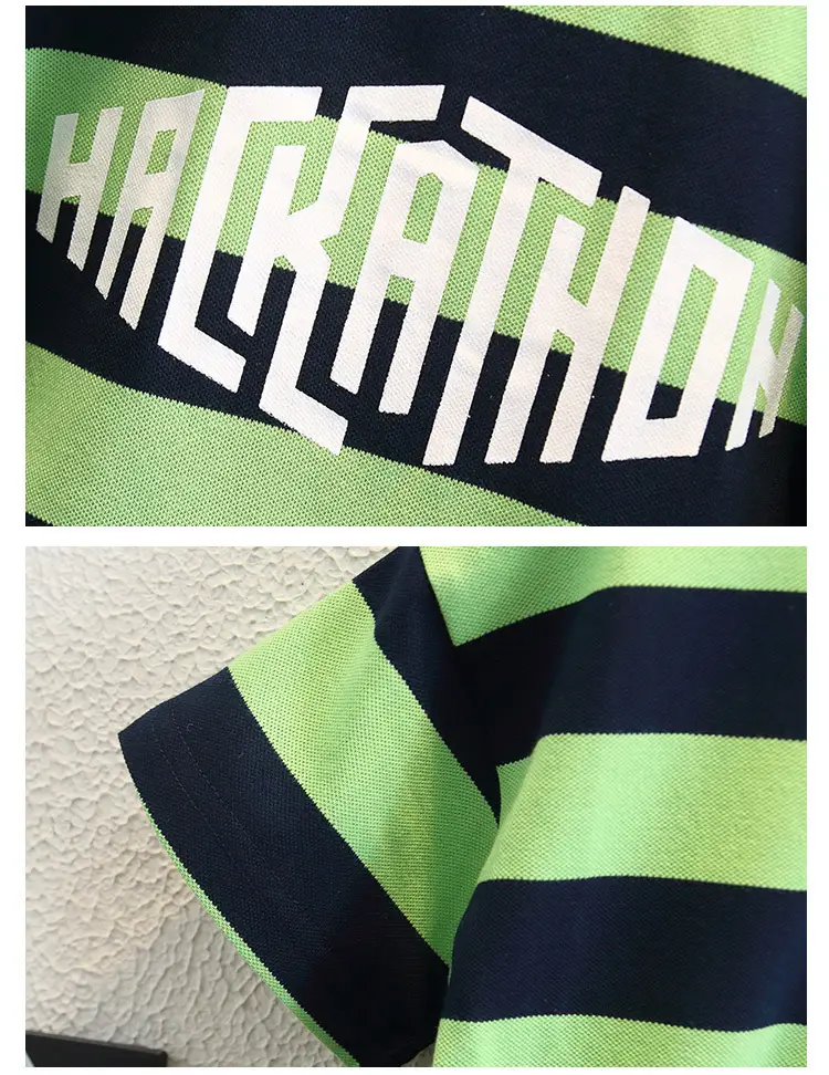 Boys Striped T-Shirt Shorts Set Green Blue 2026 — feature 13