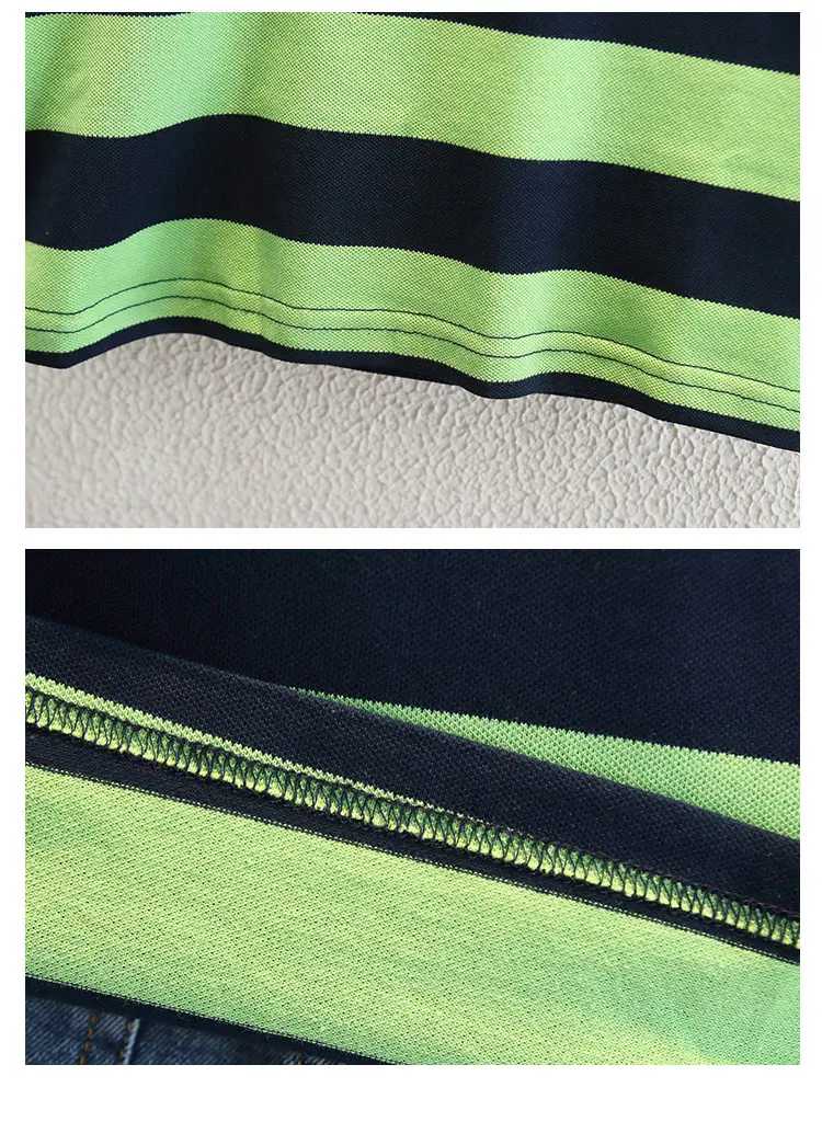 Boys Striped T-Shirt Shorts Set Green Blue 2026 — feature 14