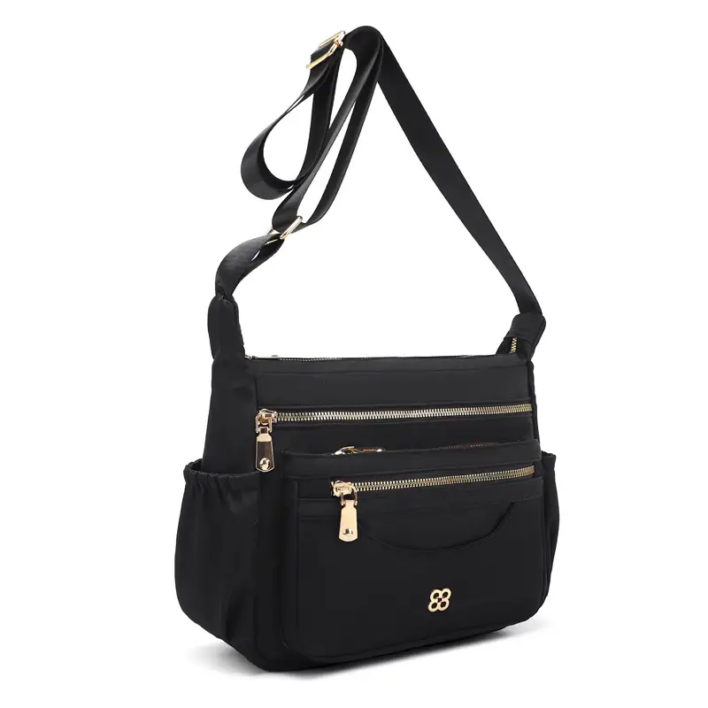 Black Multi-Compartment Women's Shoulder Bag — feature 14