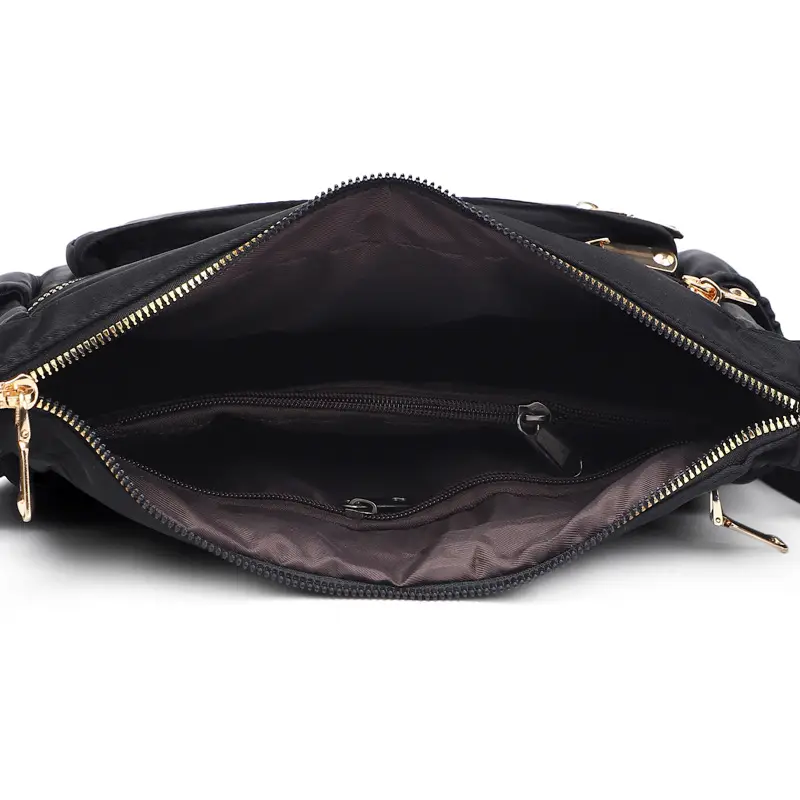 Black Multi-Compartment Women's Shoulder Bag — feature 18