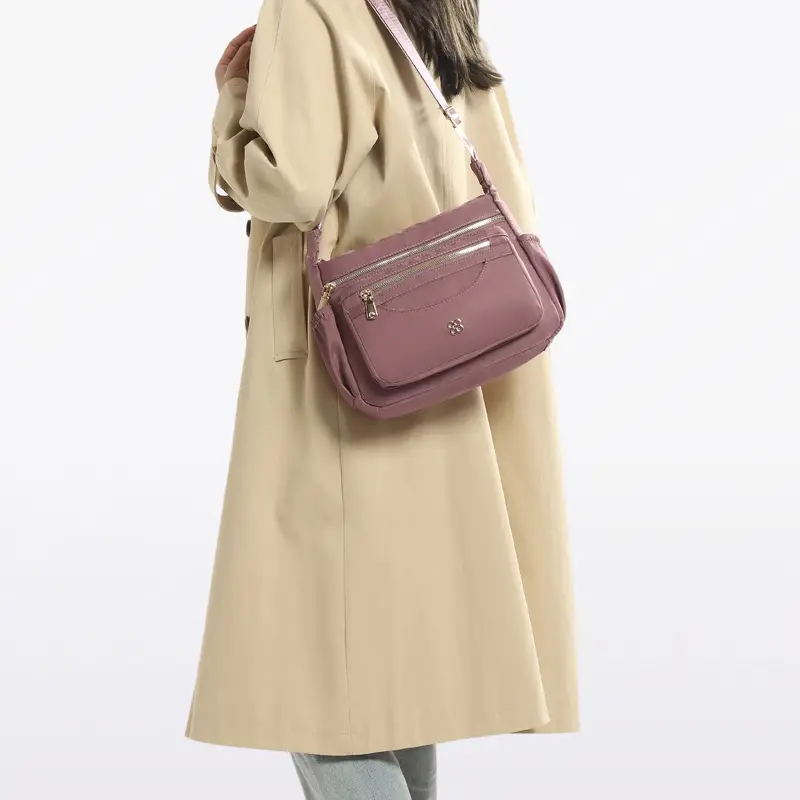 Black Multi-Compartment Women's Shoulder Bag — feature 8