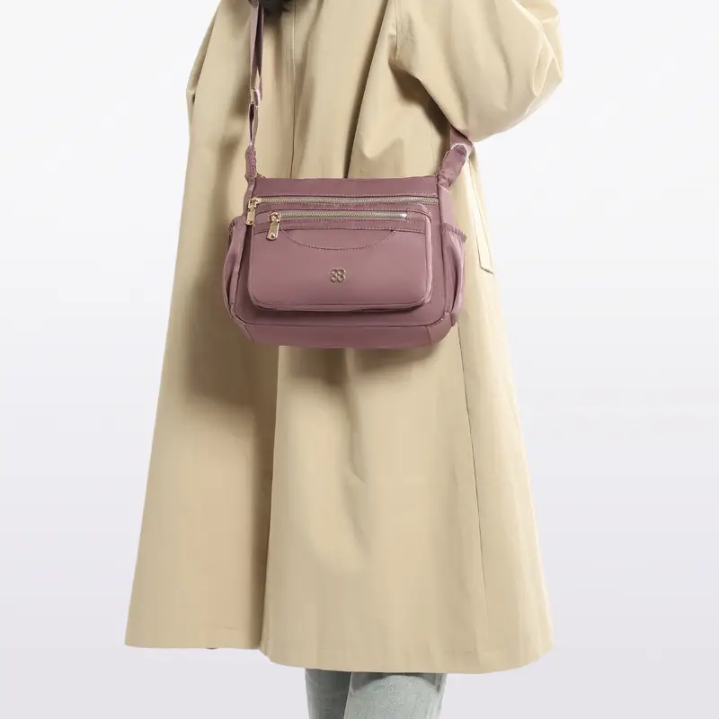 Black Multi-Compartment Women's Shoulder Bag — feature 9