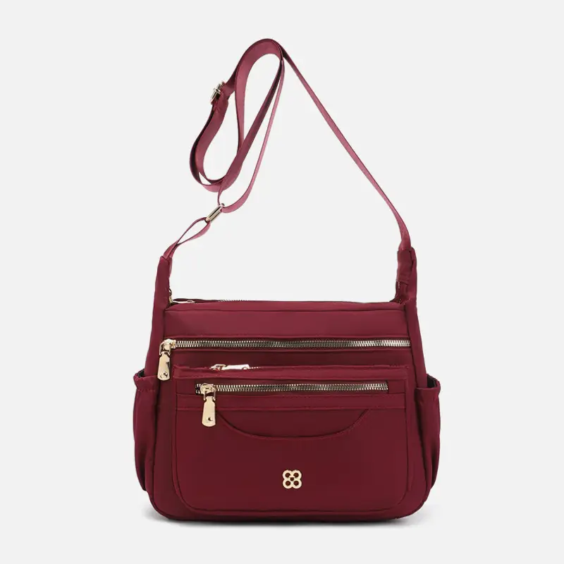 Black Multi-Compartment Women's Shoulder Bag - Image 2