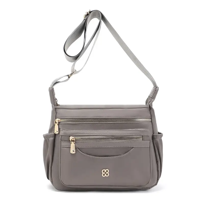 Black Multi-Compartment Women's Shoulder Bag - Image 3