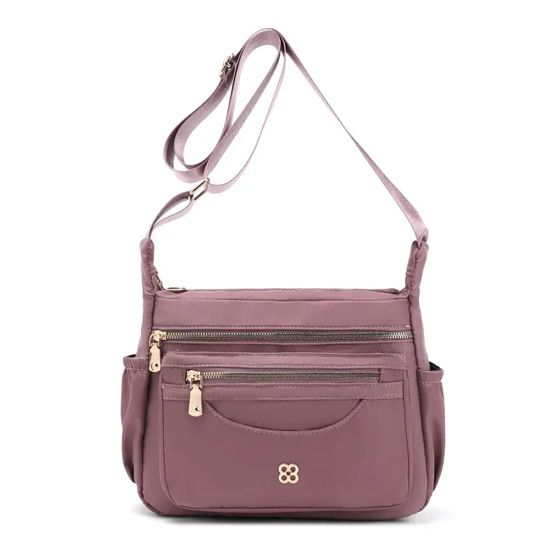 Black Multi-Compartment Women's Shoulder Bag - Image 4