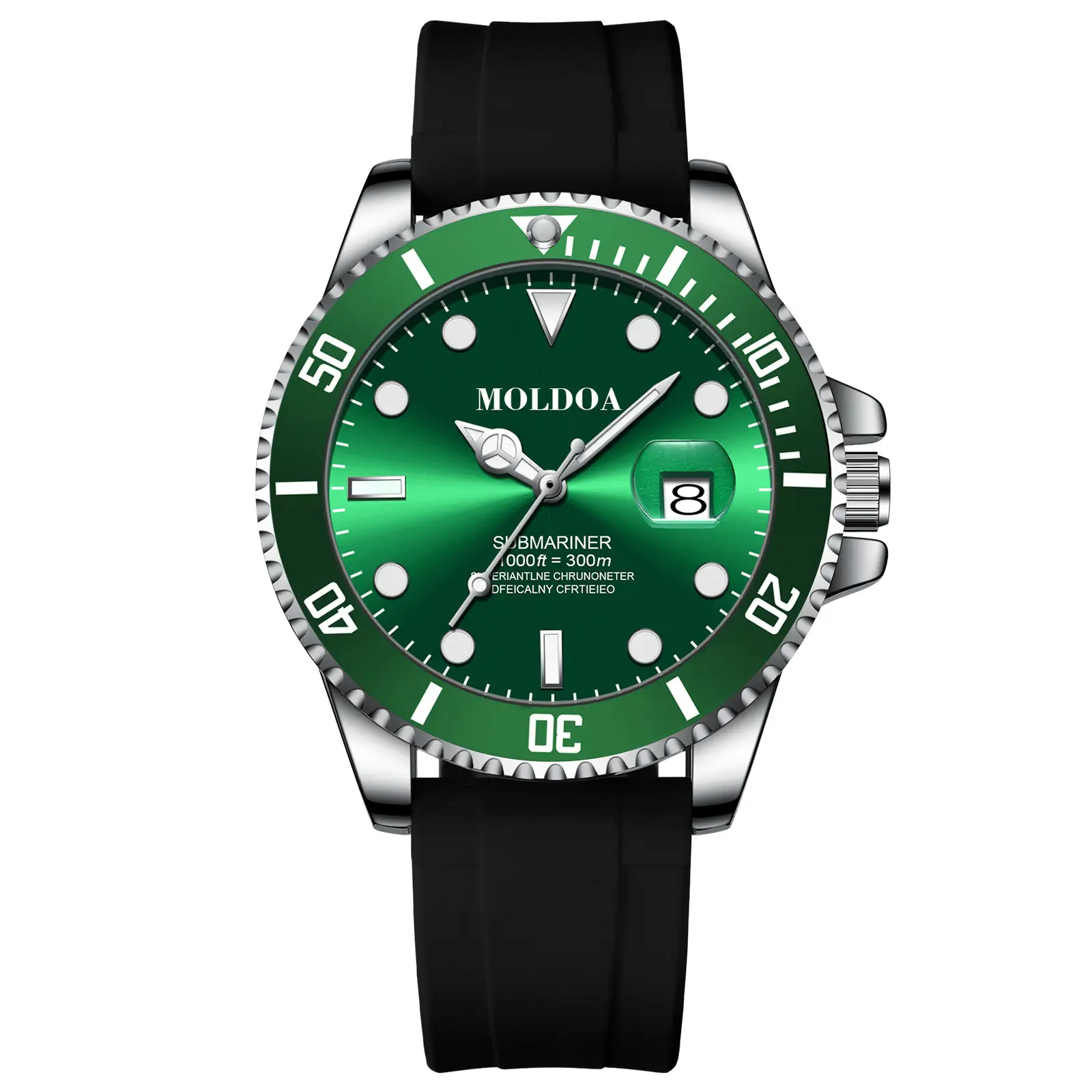 Men's Black Water Resistant Quartz Watch with Drop Shaker - Image 6