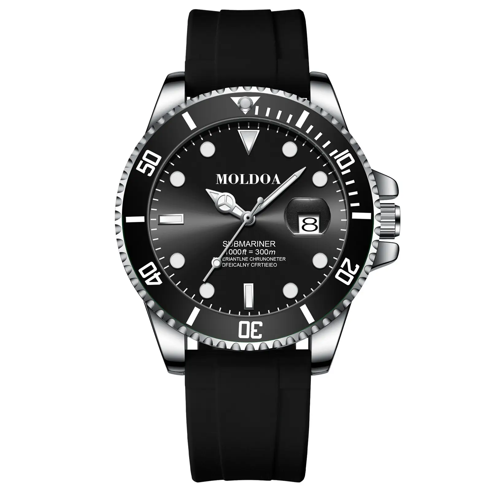 Men's Black Water Resistant Quartz Watch with Drop Shaker - Image 4