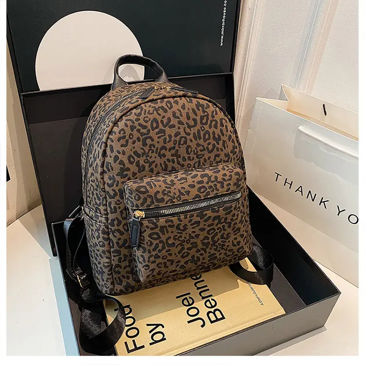 Leopard Print Hand Carry Backpack for Women Men — feature 14