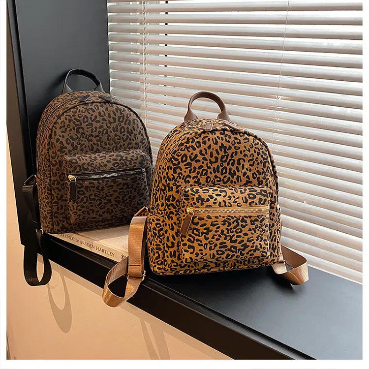 Leopard Print Hand Carry Backpack for Women Men — feature 18