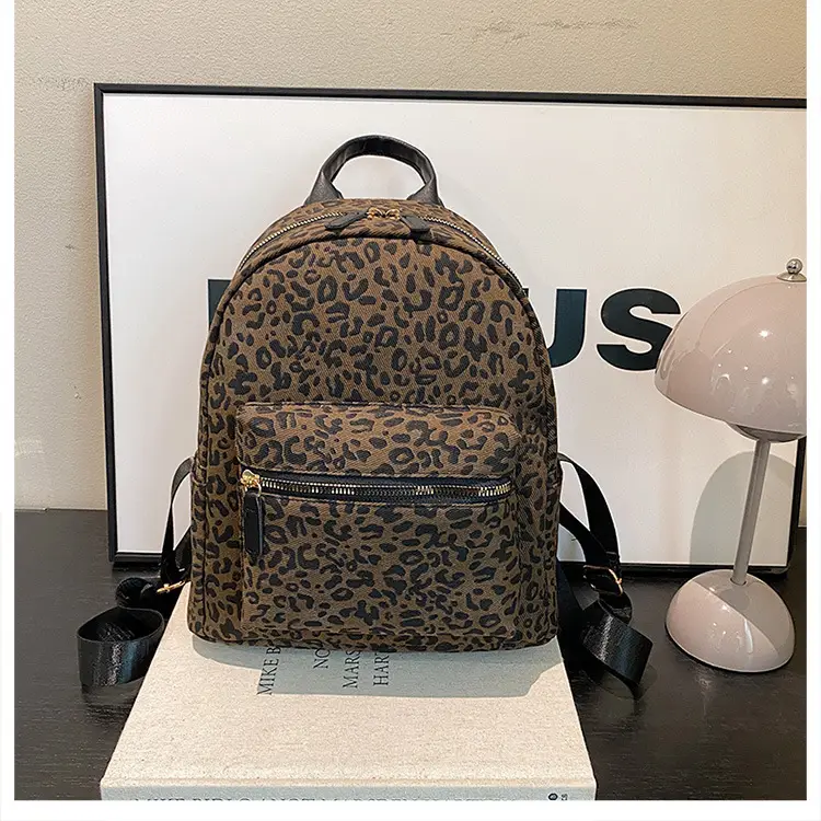 Leopard Print Hand Carry Backpack for Women Men — feature 19