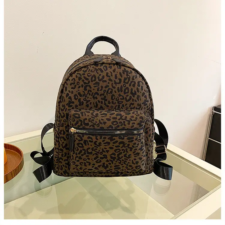 Leopard Print Hand Carry Backpack for Women Men — feature 22
