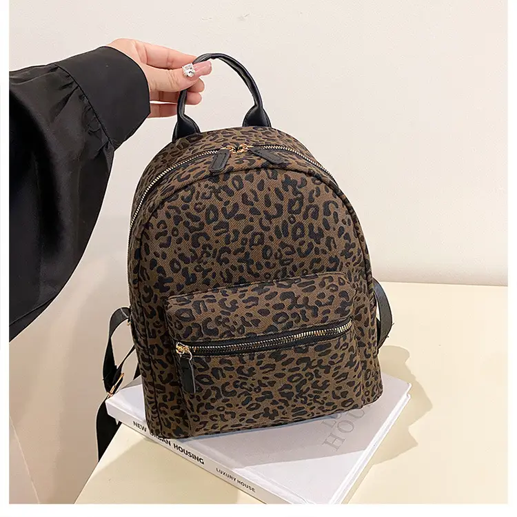 Leopard Print Hand Carry Backpack for Women Men — feature 23