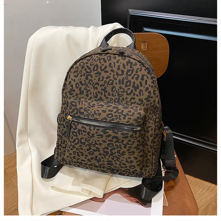 Leopard Print Hand Carry Backpack for Women Men — feature 24