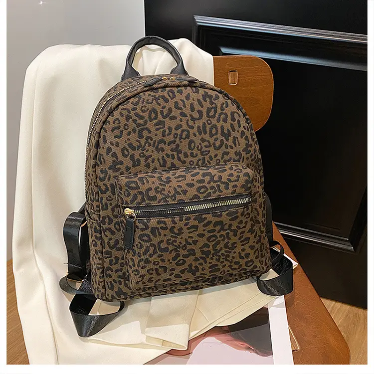 Leopard Print Hand Carry Backpack for Women Men — feature 25