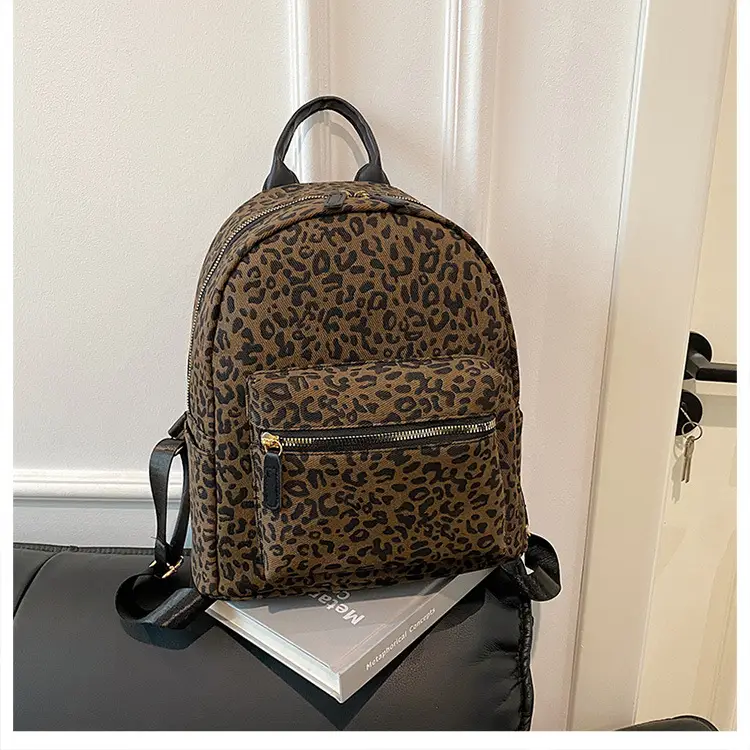 Leopard Print Hand Carry Backpack for Women Men — feature 27