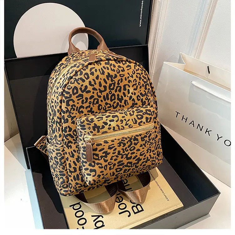 Leopard Print Hand Carry Backpack for Women Men — feature 32