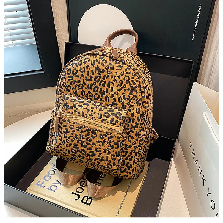 Leopard Print Hand Carry Backpack for Women Men — feature 33