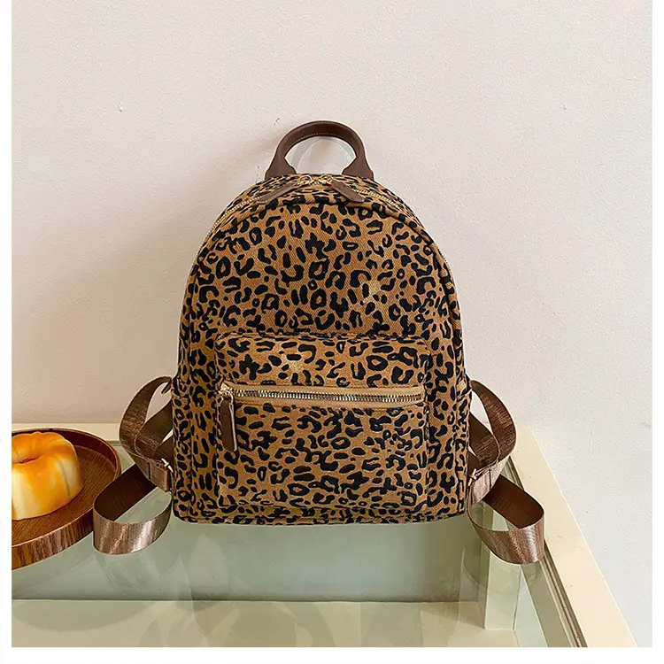 Leopard Print Hand Carry Backpack for Women Men — feature 38