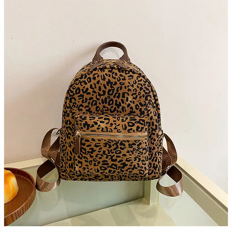 Leopard Print Hand Carry Backpack for Women Men — feature 39