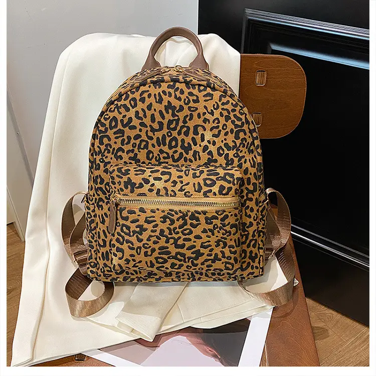 Leopard Print Hand Carry Backpack for Women Men — feature 41