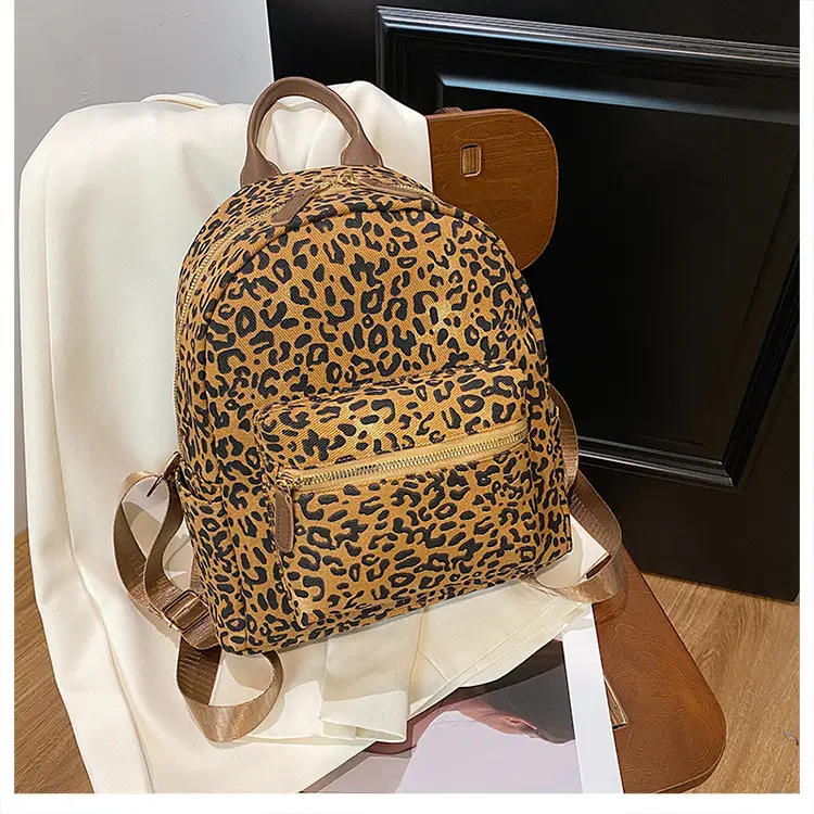 Leopard Print Hand Carry Backpack for Women Men — feature 42