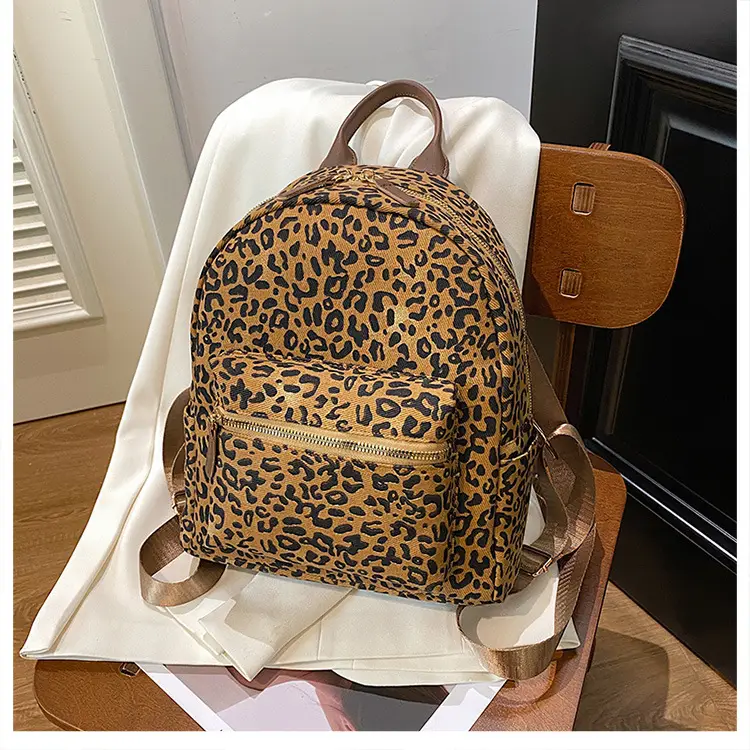 Leopard Print Hand Carry Backpack for Women Men — feature 44
