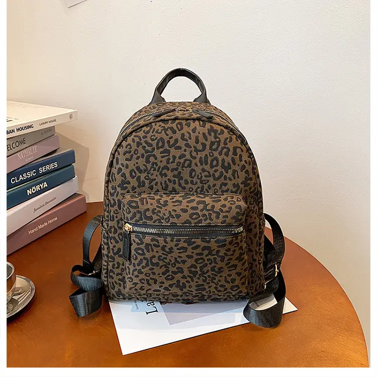 Leopard Print Hand Carry Backpack for Women Men — feature 46