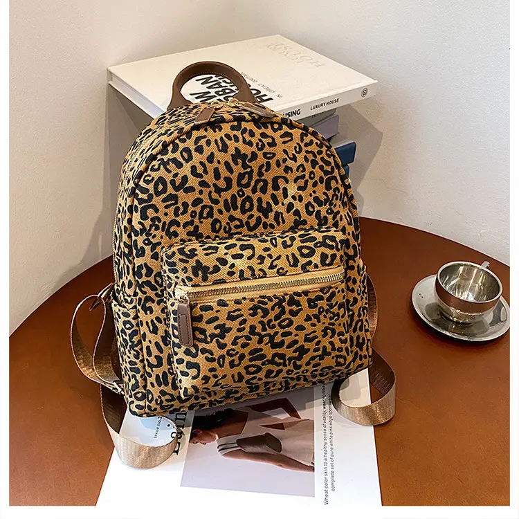 Leopard Print Hand Carry Backpack for Women Men — feature 50
