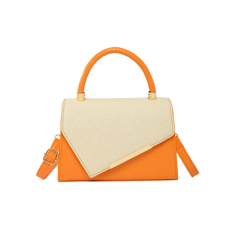 Women's Orange White Stitched Crossbody Bag 2025 - Image 10