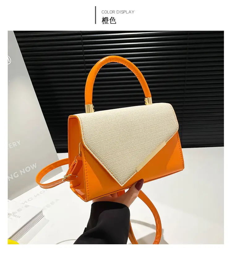 Women's Orange White Stitched Crossbody Bag 2025 — feature 21