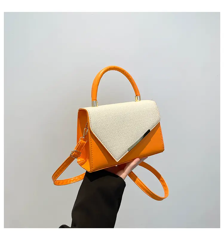 Women's Orange White Stitched Crossbody Bag 2025 — feature 28