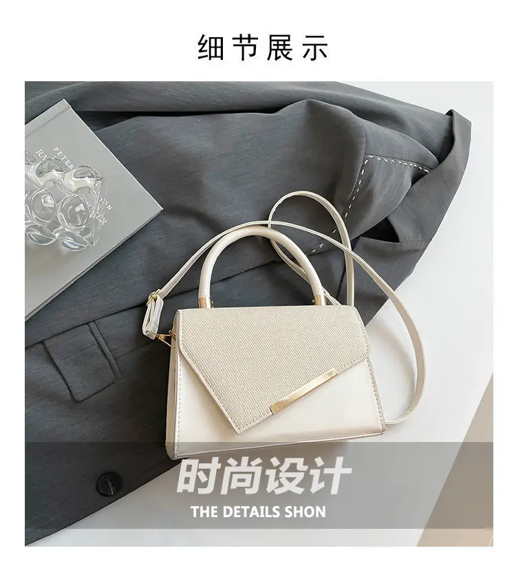 Women's Orange White Stitched Crossbody Bag 2025 — feature 7