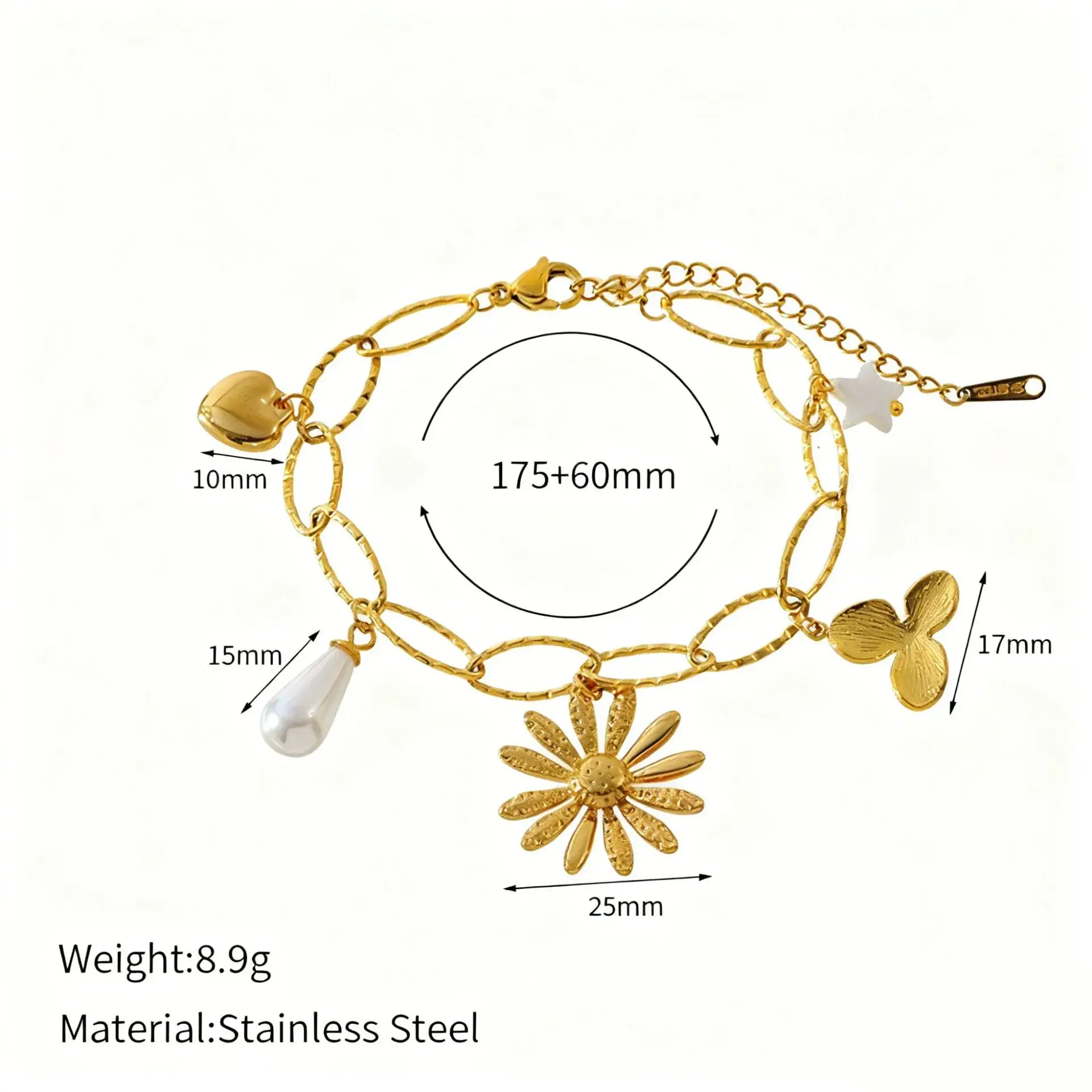 Titanium Steel Bracelet 205mm Light Luxury Adjustable - Image 11