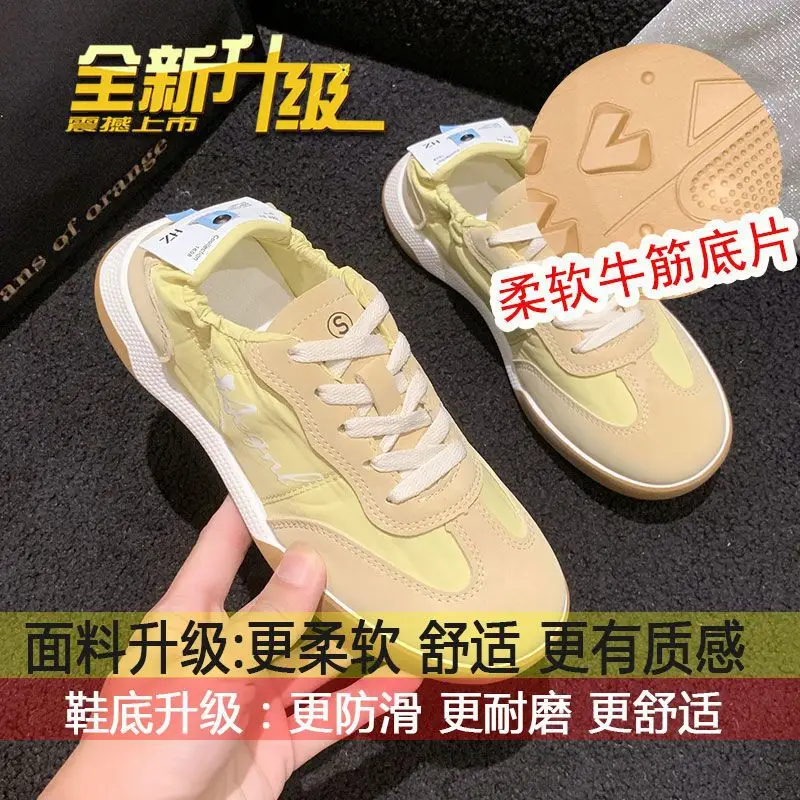 Women Ballet Training Shoes White Leather Sole - Image 3