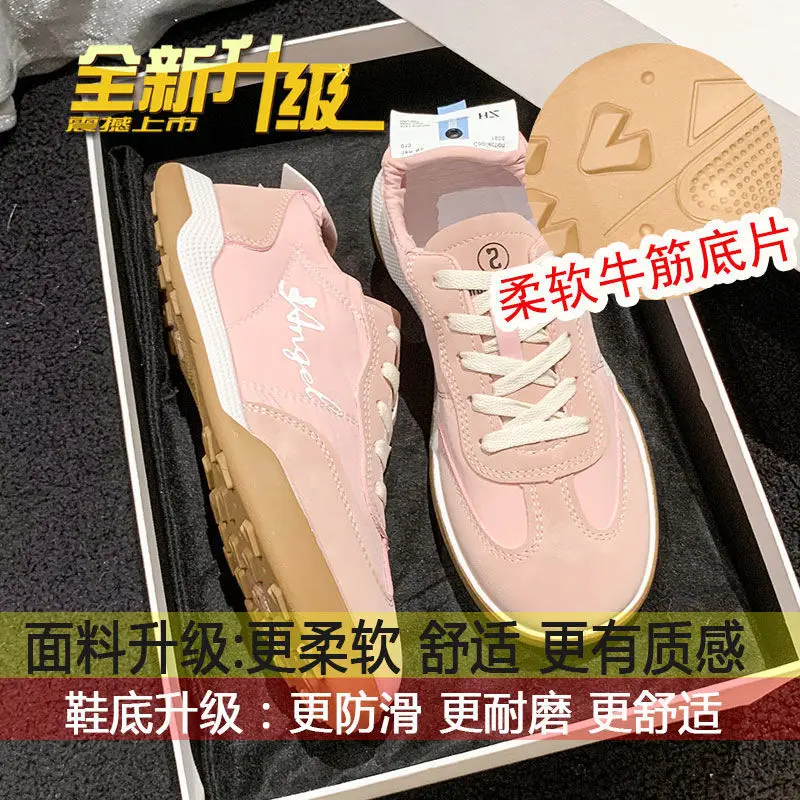 Women Ballet Training Shoes White Leather Sole - Image 4