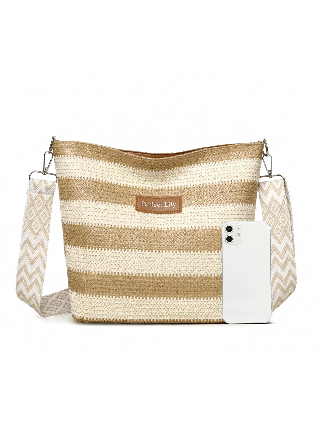 Women's Striped Crossbody Bag Casual Trendy Large Capacity — feature 19
