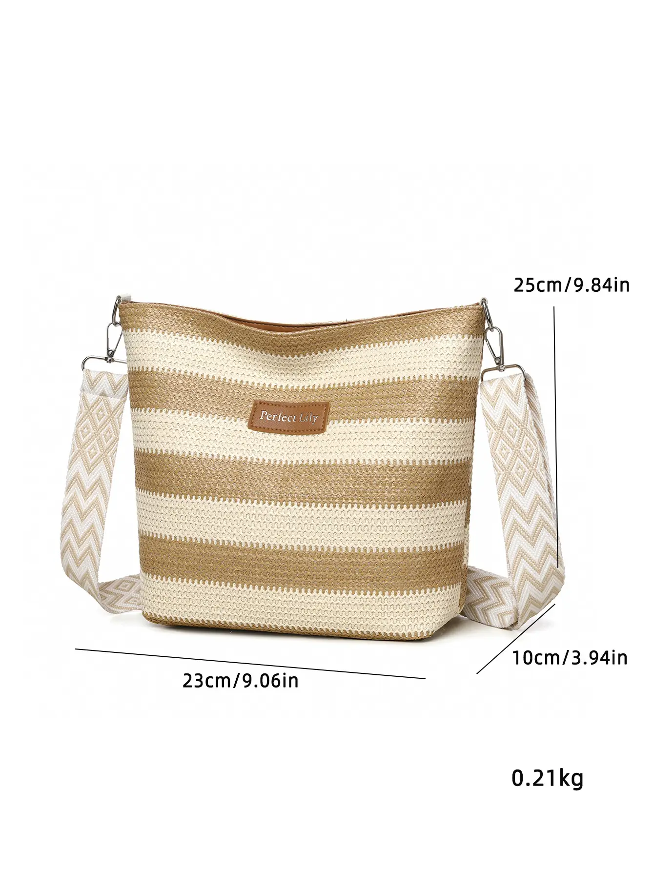 Women's Striped Crossbody Bag Casual Trendy Large Capacity — feature 21