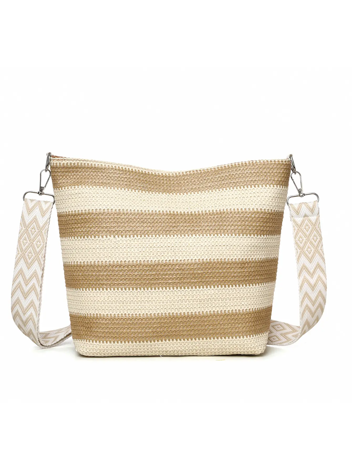 Women's Striped Crossbody Bag Casual Trendy Large Capacity — feature 24