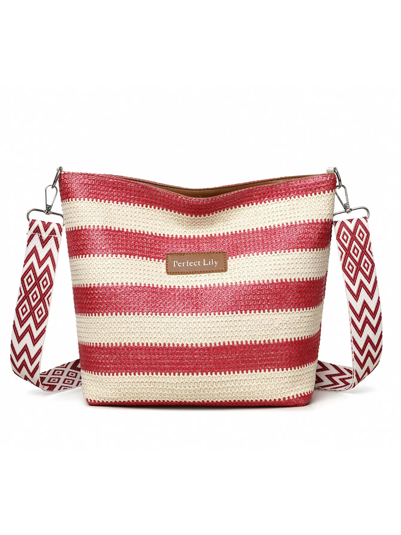 Women's Striped Crossbody Bag Casual Trendy Large Capacity — feature 28