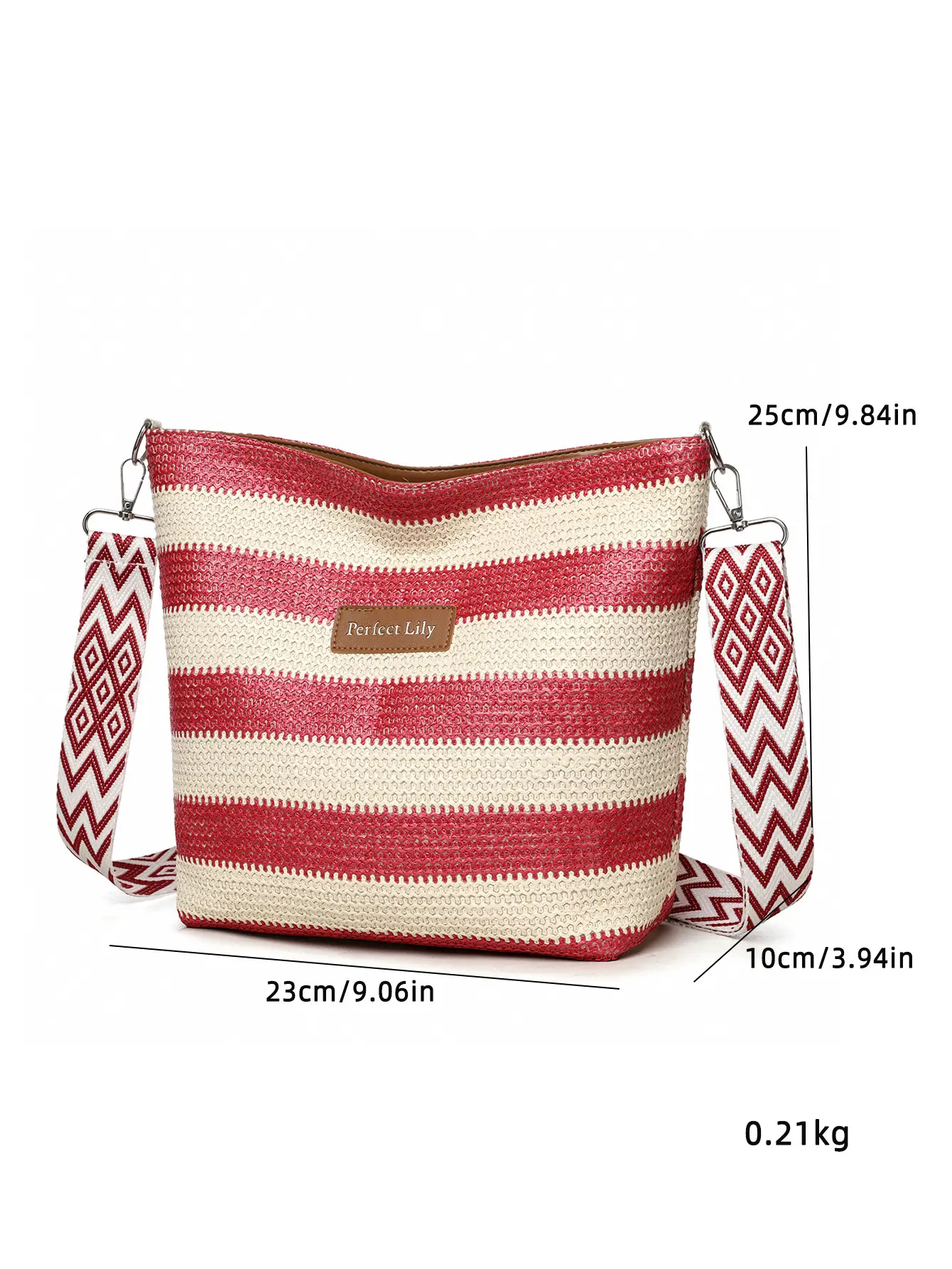Women's Striped Crossbody Bag Casual Trendy Large Capacity — feature 29